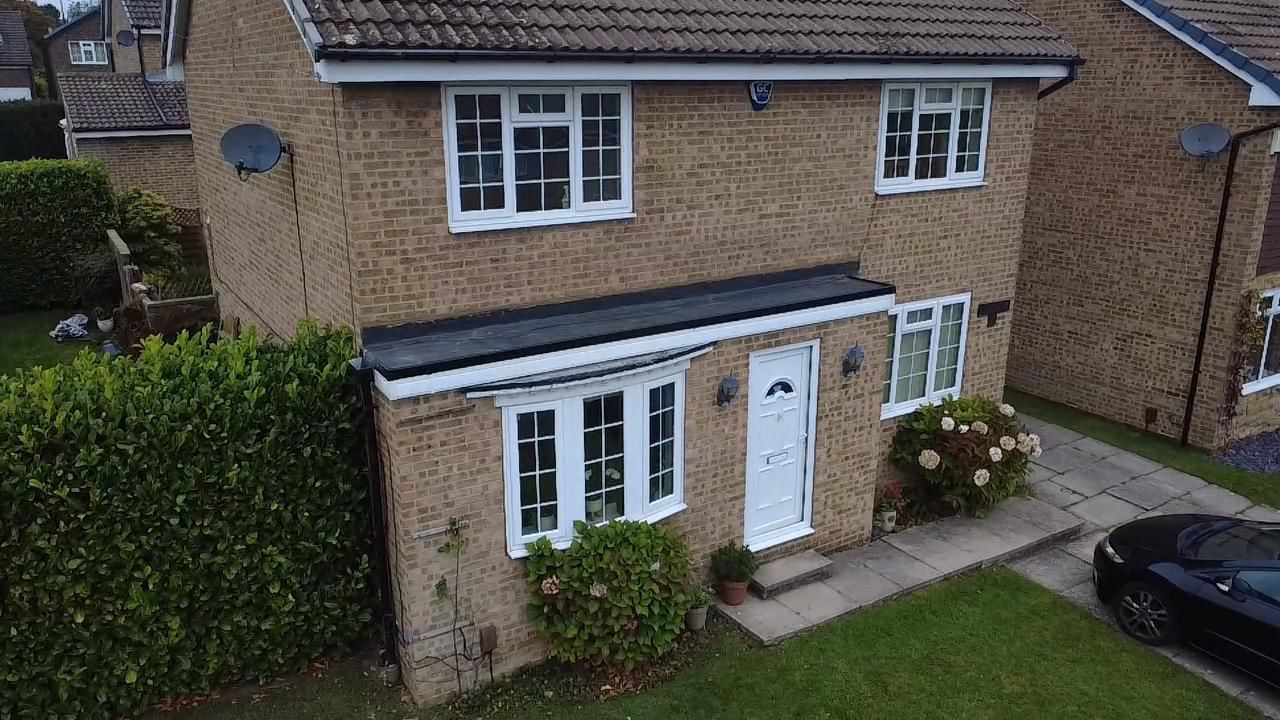 Completed flat roof on a detached property