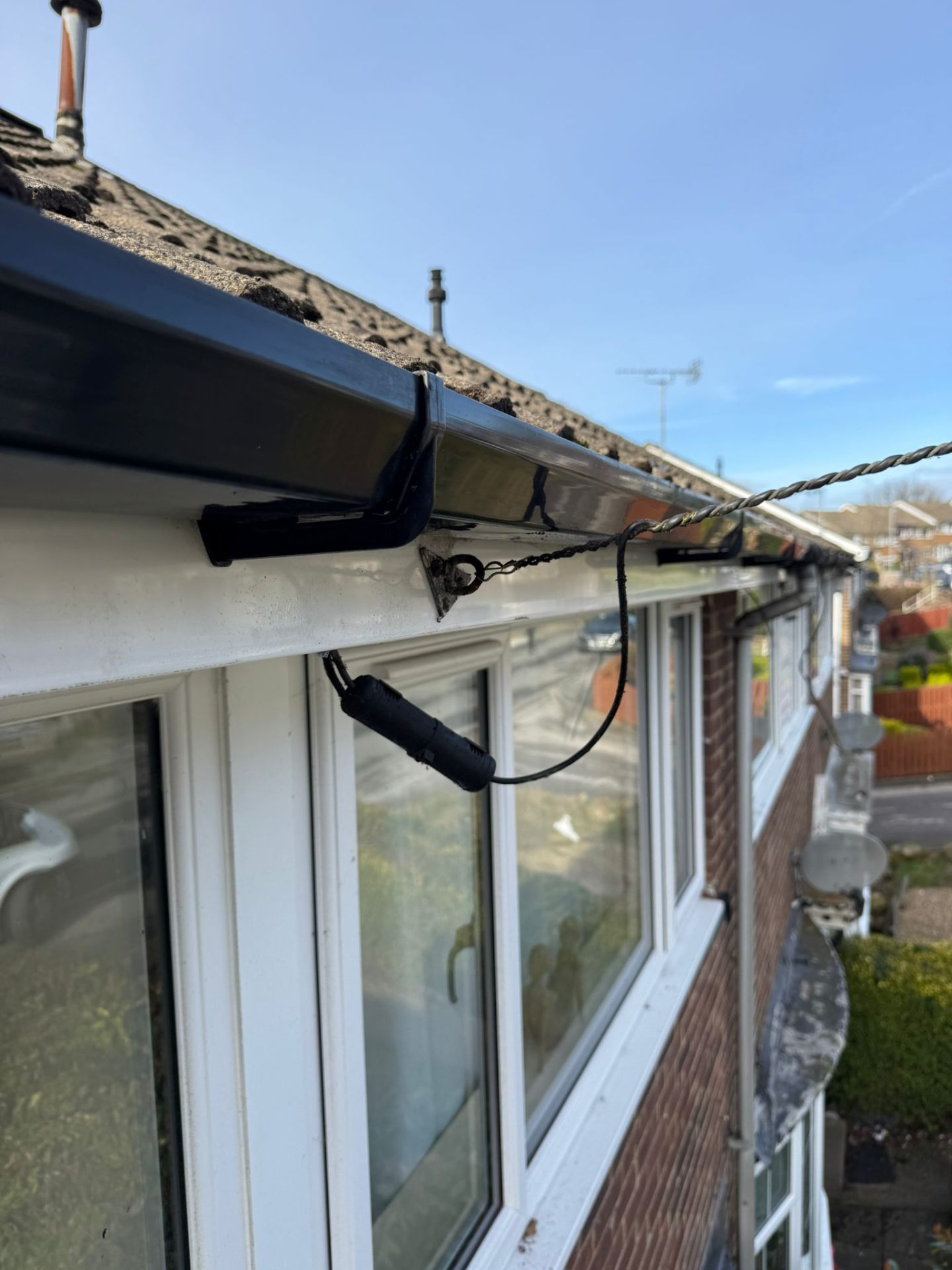 New UPVC guttering installed on a residential property